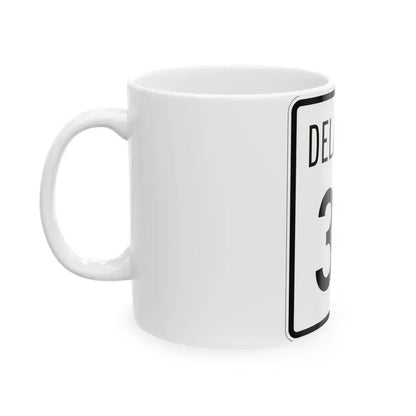 Delaware 36 1955 (Delaware) (Road Sign) White Coffee Mug - Go Mug Yourself