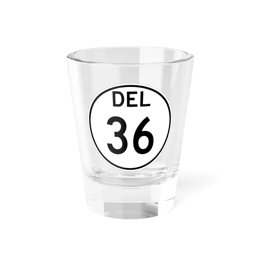 Delaware 36 1964 (Delaware) (Road Sign) Shot Glass 1.5oz 1.5oz - Go Mug Yourself