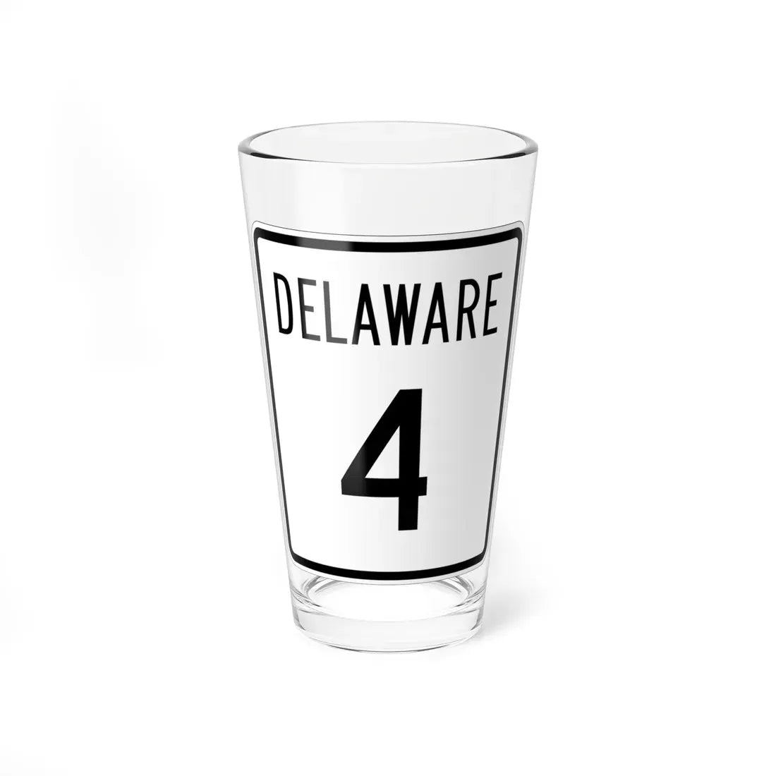 Delaware 4 1955 (Delaware) (Road Sign) Pint Glass 16oz 16oz - Go Mug Yourself