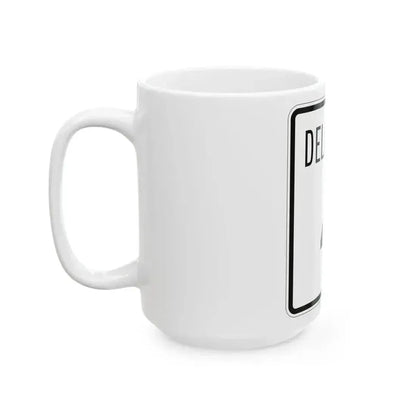Delaware 4 1955 (Delaware) (Road Sign) White Coffee Mug - Go Mug Yourself