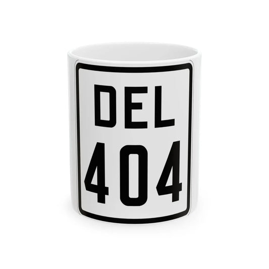 Delaware 404 1926 (Delaware) (Road Sign) White Coffee Mug 11oz - Go Mug Yourself
