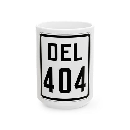 Delaware 404 1926 (Delaware) (Road Sign) White Coffee Mug 15oz - Go Mug Yourself