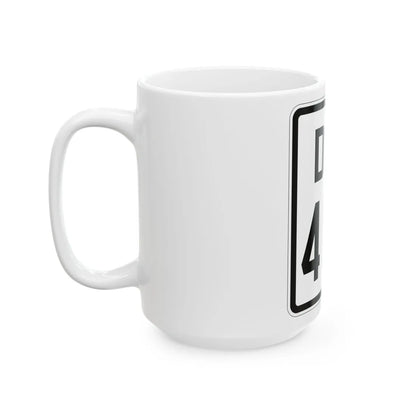 Delaware 404 1926 (Delaware) (Road Sign) White Coffee Mug - Go Mug Yourself