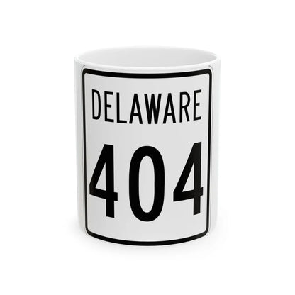Delaware 404 1955 (Delaware) (Road Sign) White Coffee Mug 11oz - Go Mug Yourself