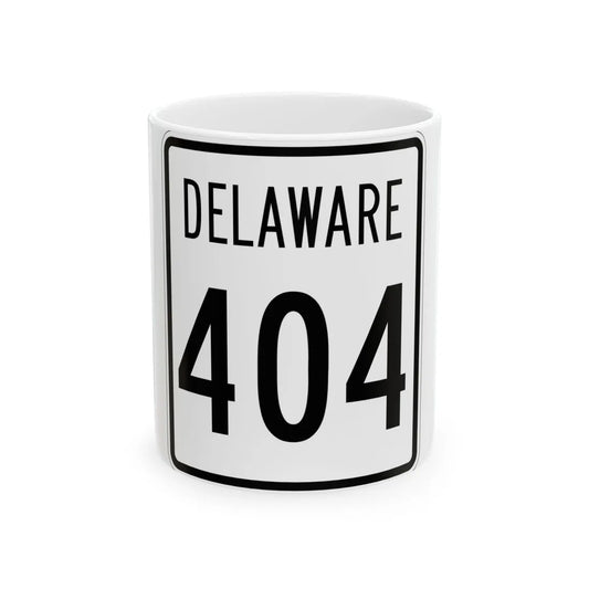 Delaware 404 1955 (Delaware) (Road Sign) White Coffee Mug 11oz - Go Mug Yourself