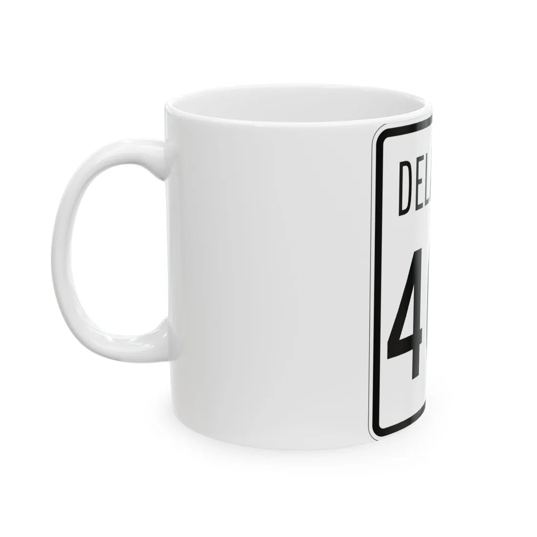 Delaware 404 1955 (Delaware) (Road Sign) White Coffee Mug - Go Mug Yourself