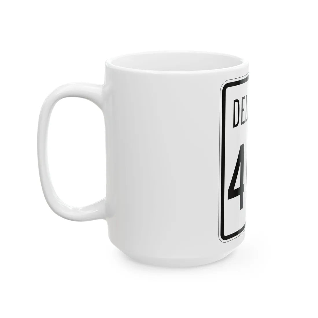 Delaware 404 1955 (Delaware) (Road Sign) White Coffee Mug - Go Mug Yourself
