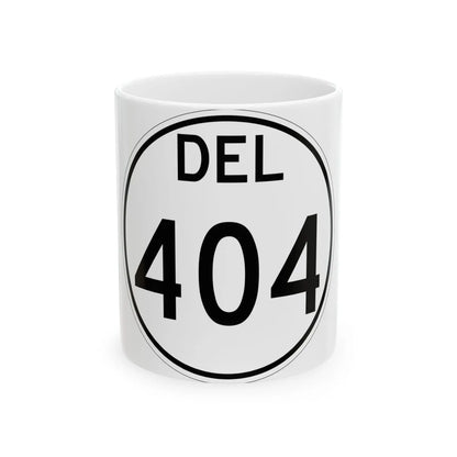 Delaware 404 1964 (Delaware) (Road Sign) White Coffee Mug 11oz - Go Mug Yourself