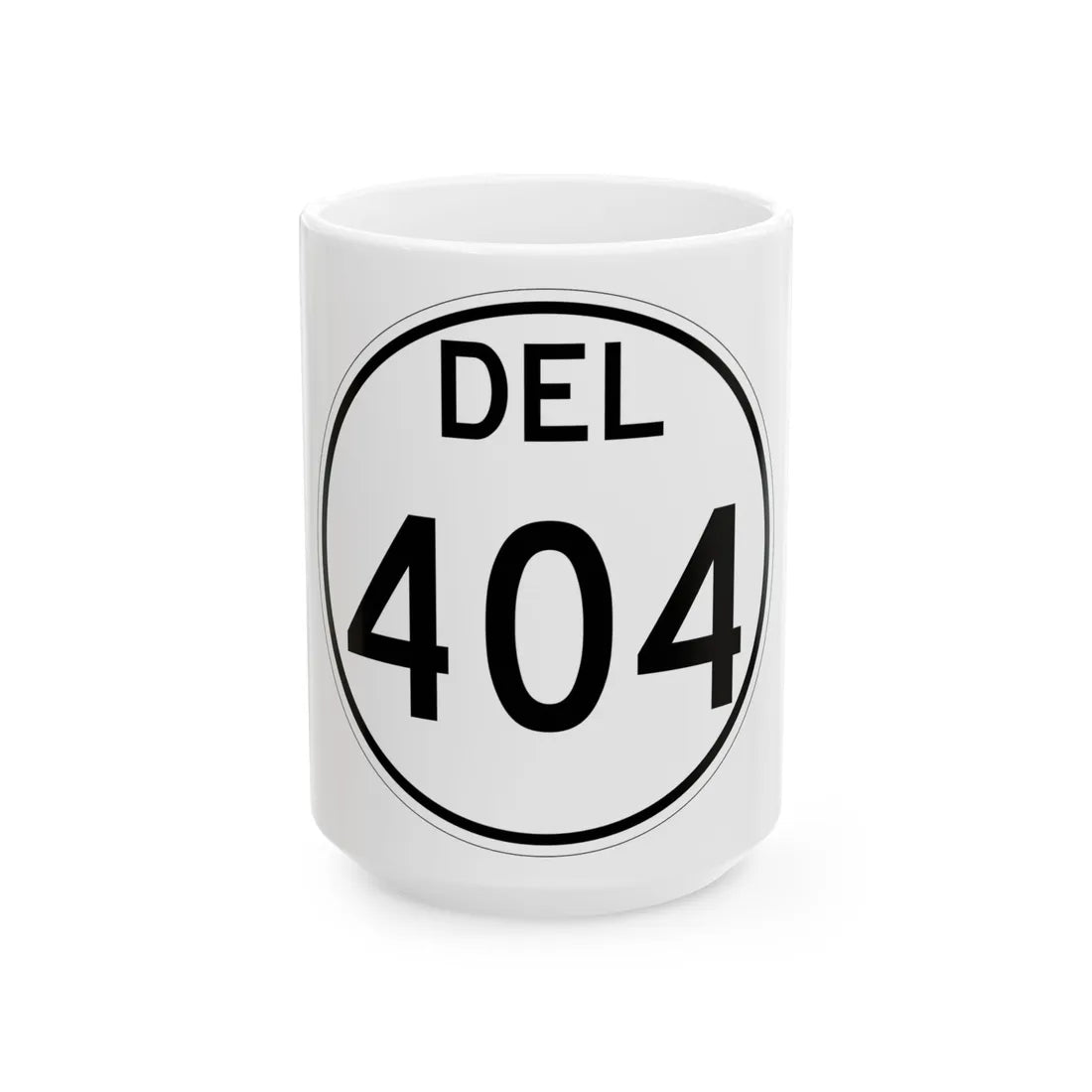 Delaware 404 1964 (Delaware) (Road Sign) White Coffee Mug 15oz - Go Mug Yourself