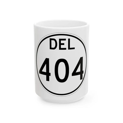 Delaware 404 1964 (Delaware) (Road Sign) White Coffee Mug 15oz - Go Mug Yourself