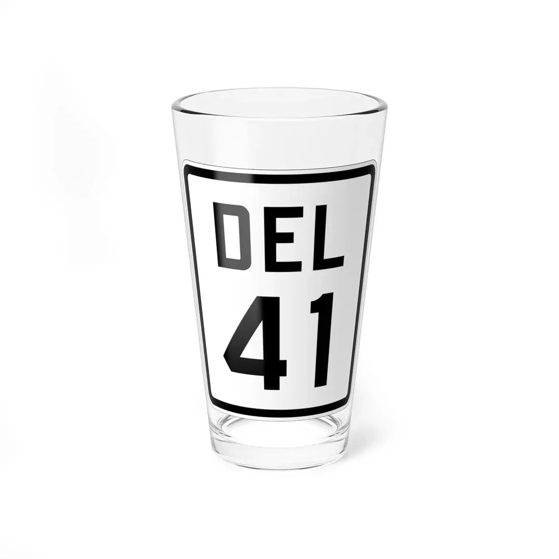 Delaware 41 1926 (Delaware) (Road Sign) Pint Glass 16oz 16oz - Go Mug Yourself