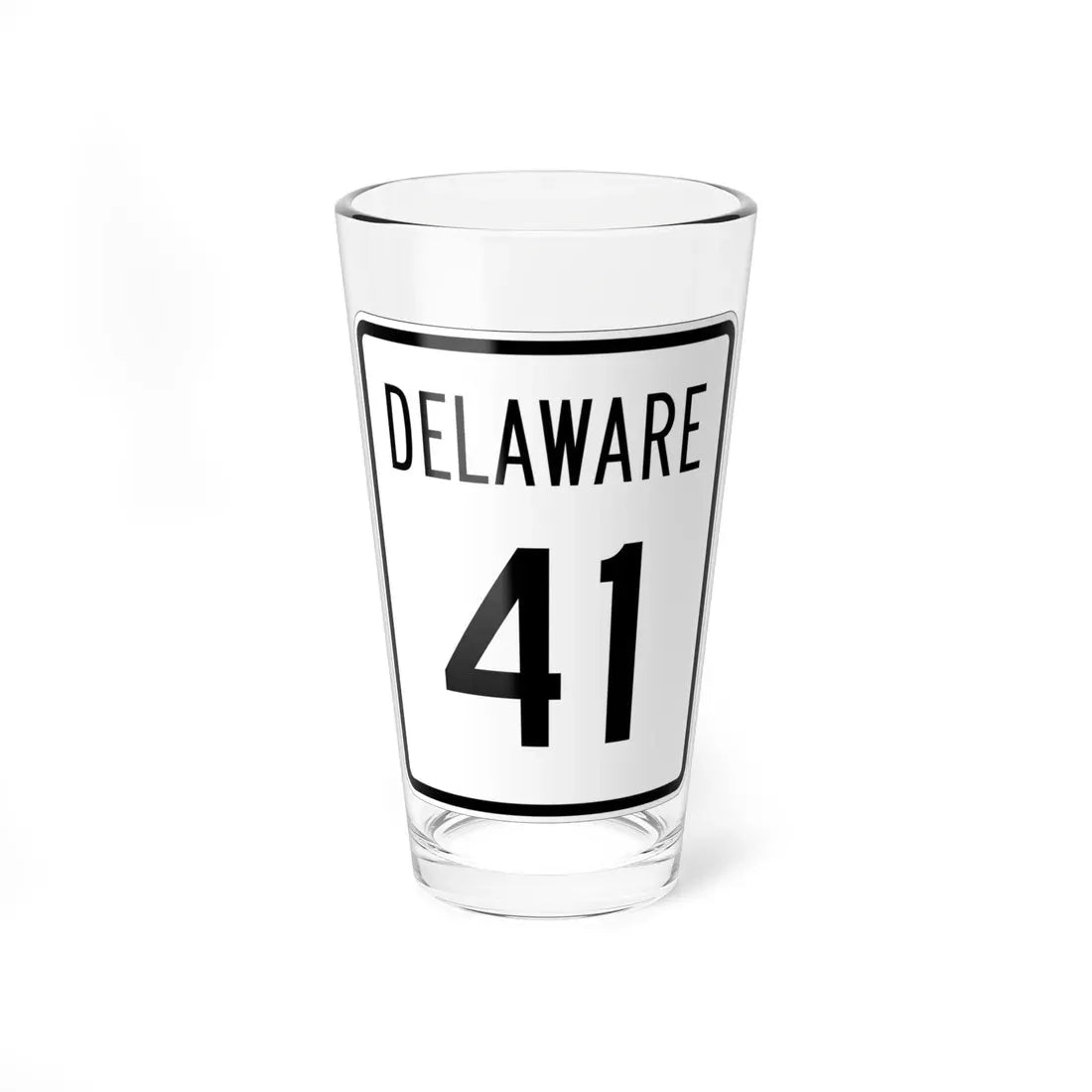 Delaware 41 1955 (Delaware) (Road Sign) Pint Glass 16oz 16oz - Go Mug Yourself