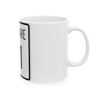 Delaware 41 1955 (Delaware) (Road Sign) White Coffee Mug - Go Mug Yourself
