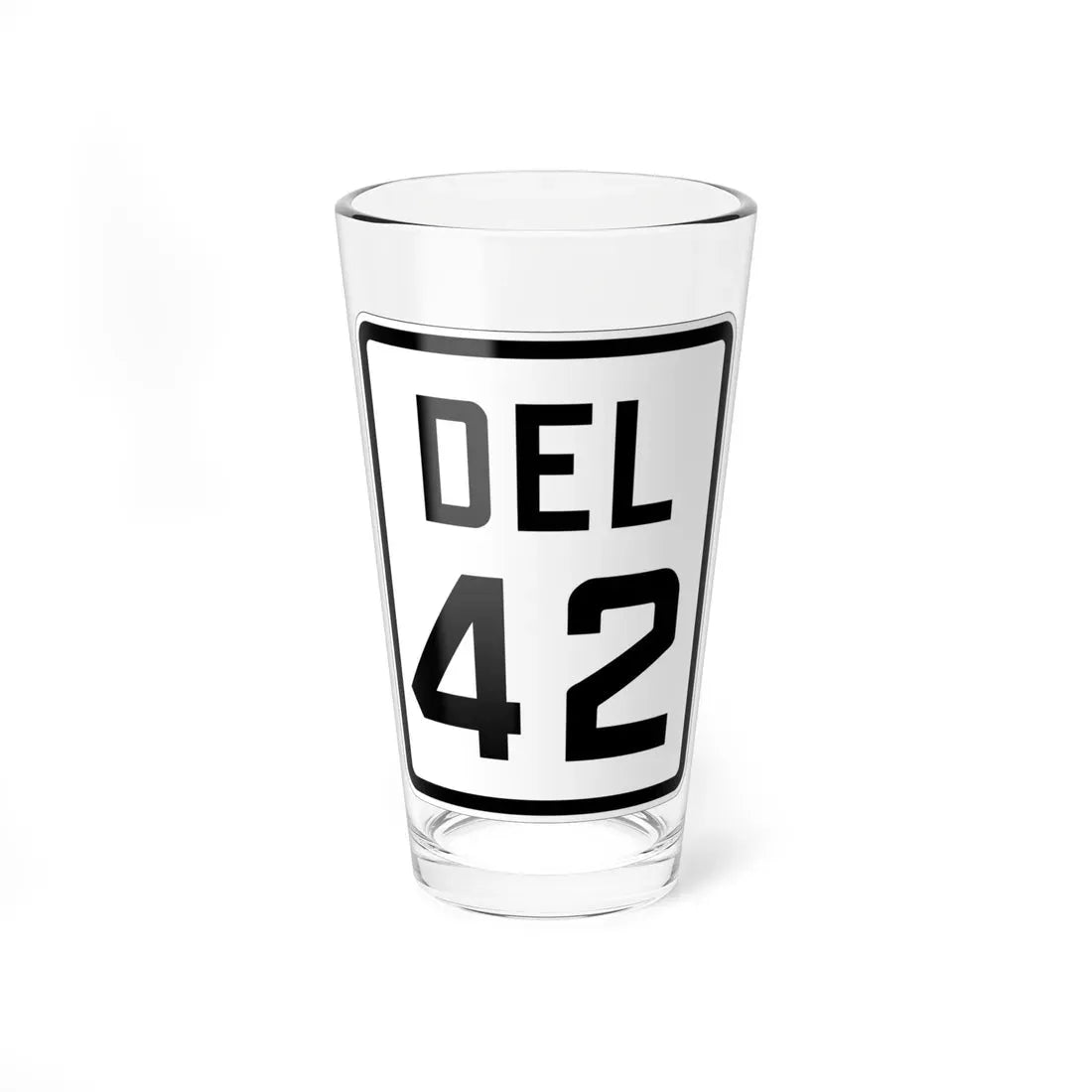 Delaware 42 1926 (Delaware) (Road Sign) Pint Glass 16oz 16oz - Go Mug Yourself
