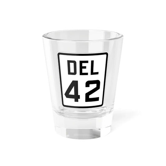 Delaware 42 1926 (Delaware) (Road Sign) Shot Glass 1.5oz 1.5oz - Go Mug Yourself