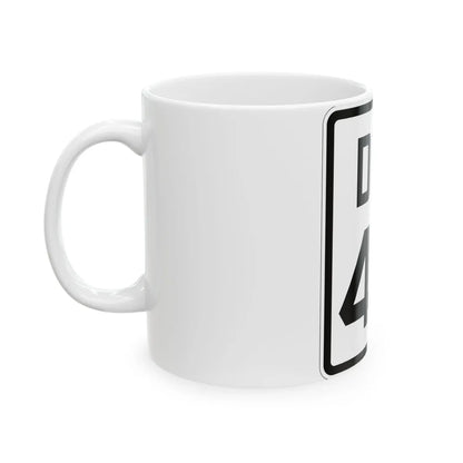 Delaware 42 1926 (Delaware) (Road Sign) White Coffee Mug - Go Mug Yourself