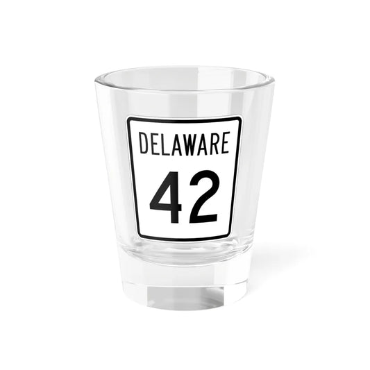 Delaware 42 1955 (Delaware) (Road Sign) Shot Glass 1.5oz 1.5oz - Go Mug Yourself