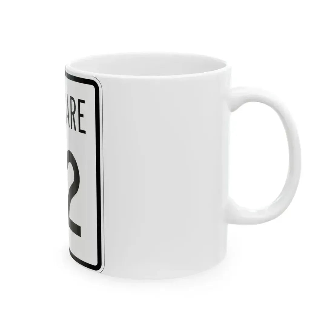 Delaware 42 1955 (Delaware) (Road Sign) White Coffee Mug - Go Mug Yourself