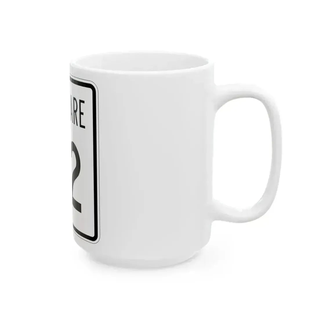 Delaware 42 1955 (Delaware) (Road Sign) White Coffee Mug - Go Mug Yourself