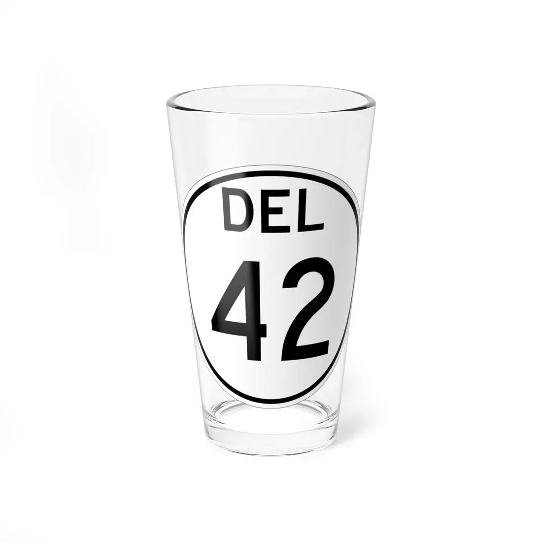 Delaware 42 1964 (Delaware) (Road Sign) Pint Glass 16oz 16oz - Go Mug Yourself