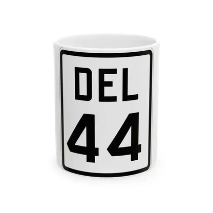 Delaware 44 1926 (Delaware) (Road Sign) White Coffee Mug 11oz - Go Mug Yourself