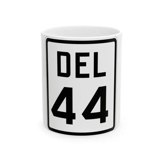 Delaware 44 1926 (Delaware) (Road Sign) White Coffee Mug 11oz - Go Mug Yourself