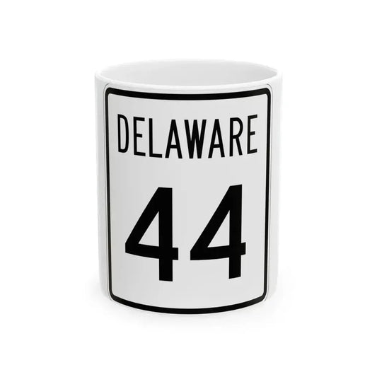 Delaware 44 1955 (Delaware) (Road Sign) White Coffee Mug 11oz - Go Mug Yourself
