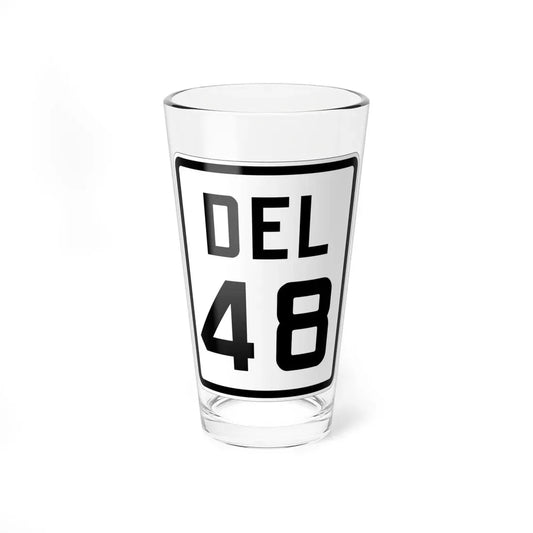 Delaware 48 1926 (Delaware) (Road Sign) Pint Glass 16oz 16oz - Go Mug Yourself
