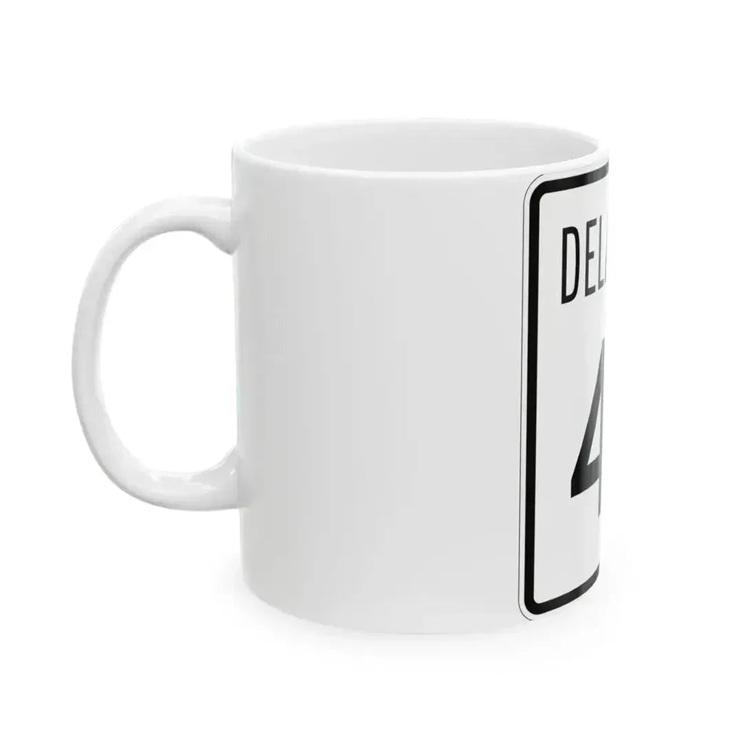 Delaware 48 1955 (Delaware) (Road Sign) White Coffee Mug - Go Mug Yourself
