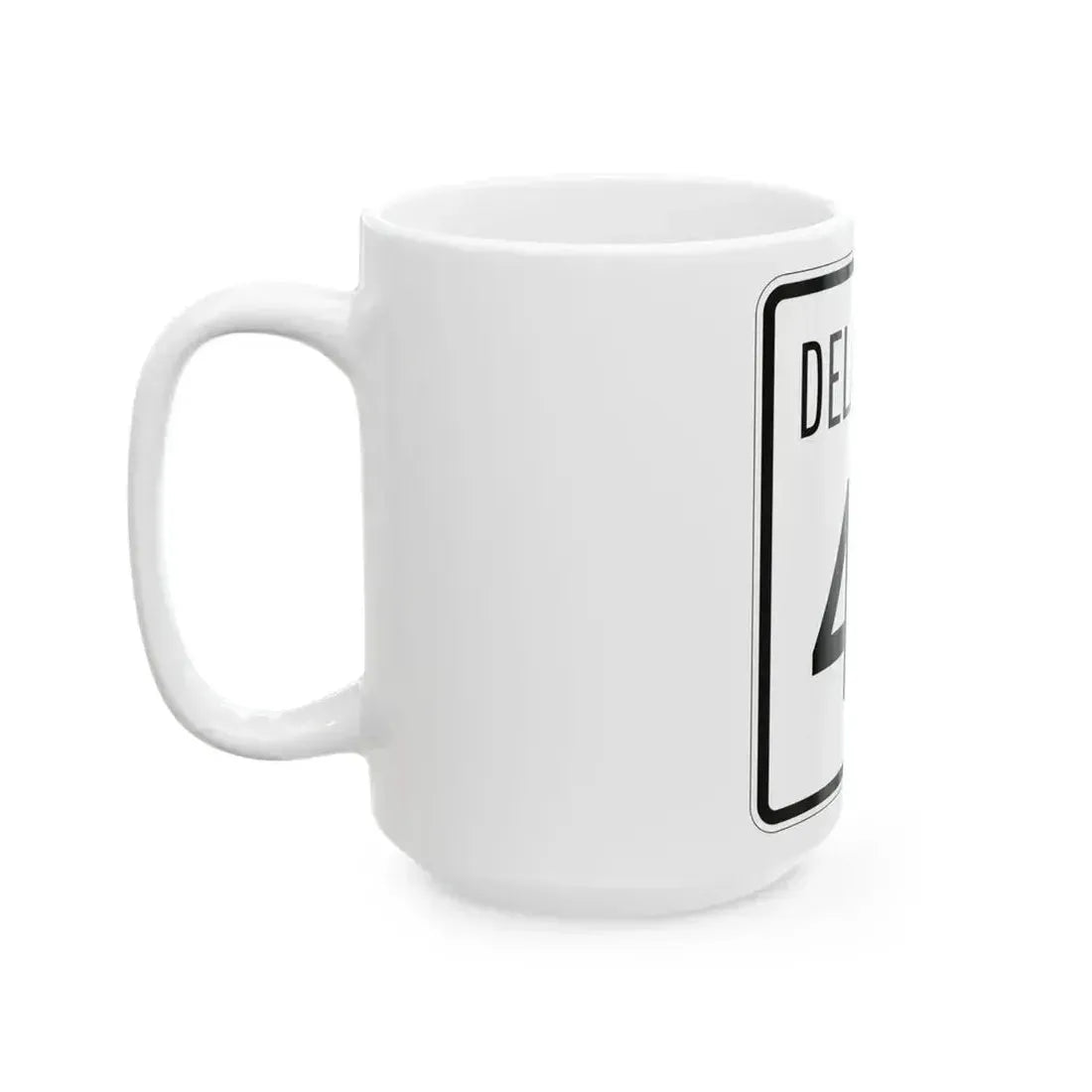 Delaware 48 1955 (Delaware) (Road Sign) White Coffee Mug - Go Mug Yourself