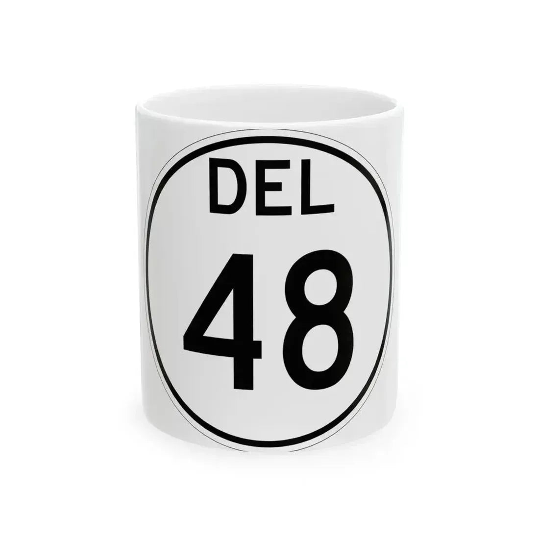Delaware 48 1964 (Delaware) (Road Sign) White Coffee Mug 11oz - Go Mug Yourself