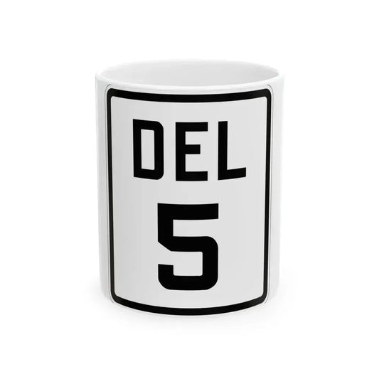 Delaware 5 1926 (Delaware) (Road Sign) White Coffee Mug 11oz - Go Mug Yourself