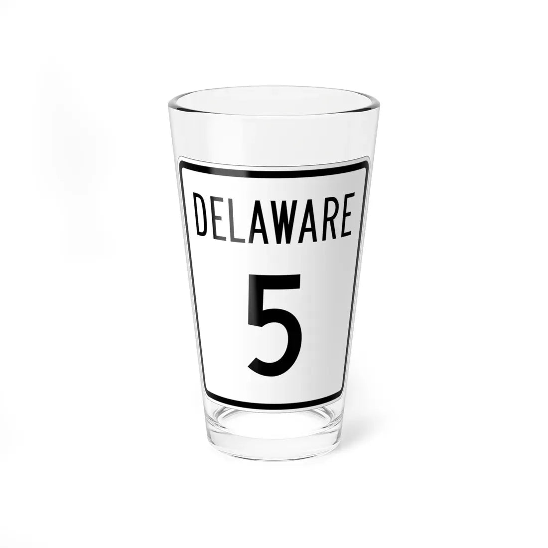 Delaware 5 1955 (Delaware) (Road Sign) Pint Glass 16oz 16oz - Go Mug Yourself