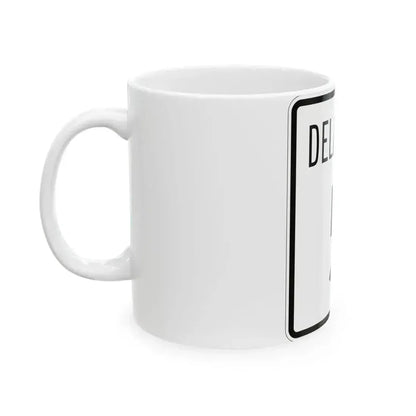 Delaware 5 1955 (Delaware) (Road Sign) White Coffee Mug - Go Mug Yourself