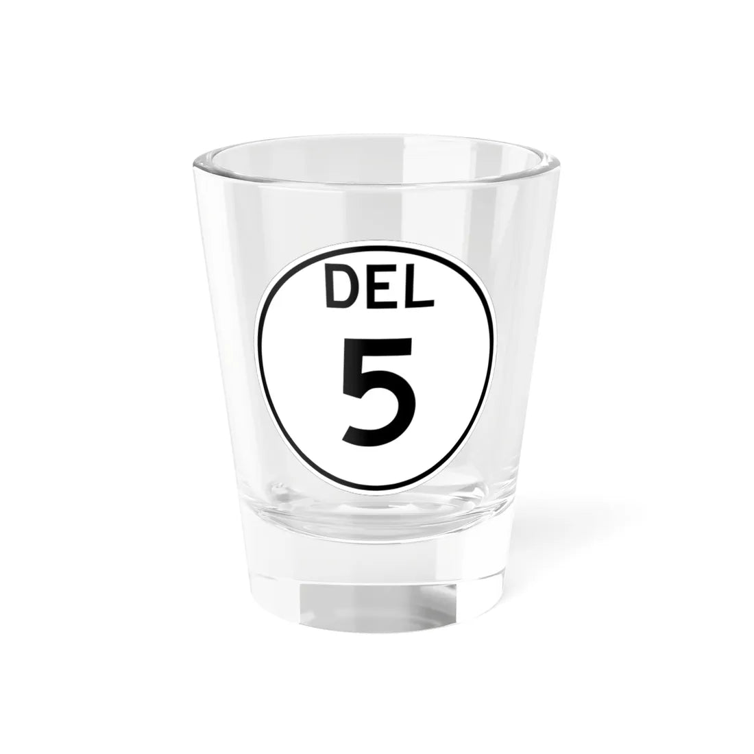 Delaware 5 1964 (Delaware) (Road Sign) Shot Glass 1.5oz 1.5oz - Go Mug Yourself