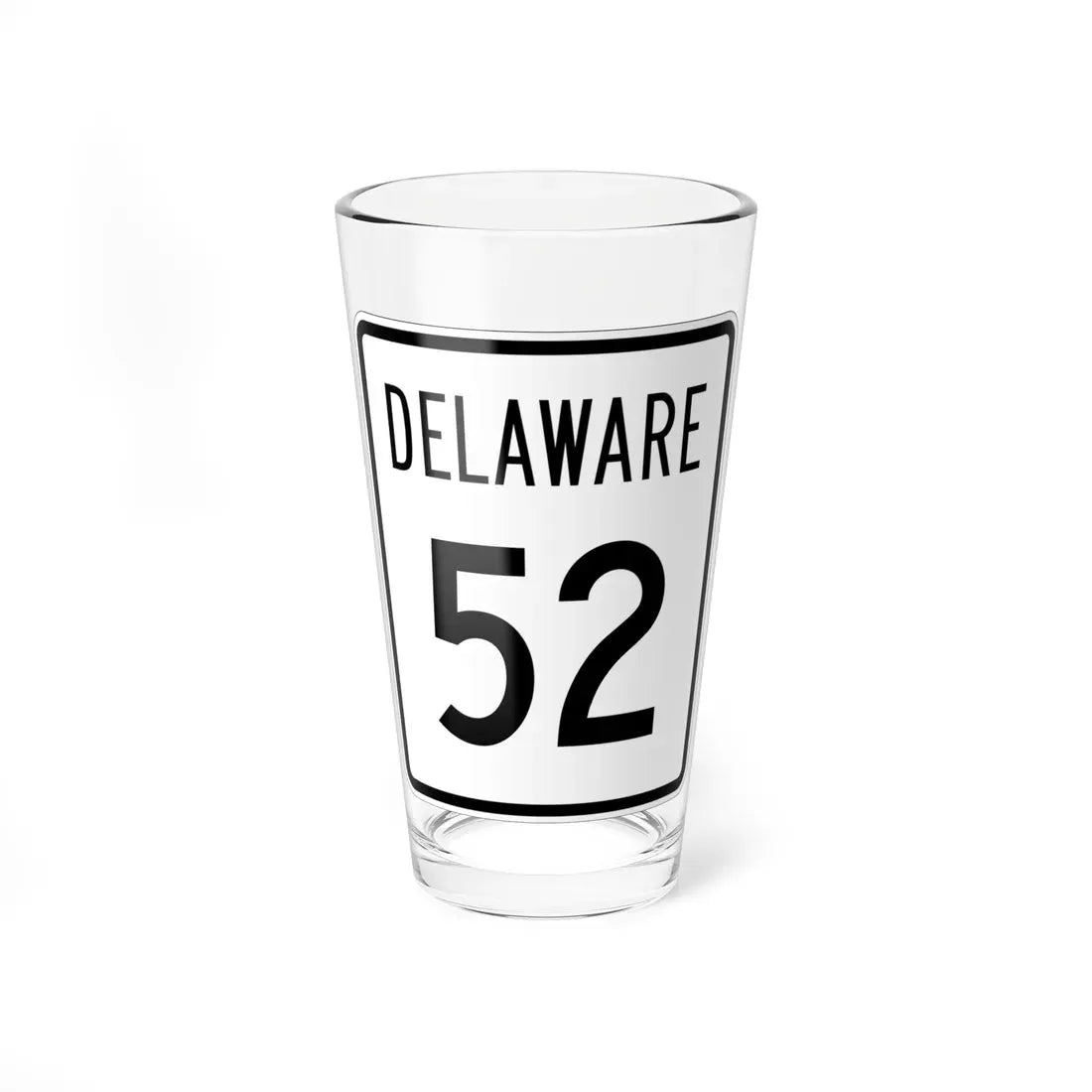 Delaware 52 1955 (Delaware) (Road Sign) Pint Glass 16oz 16oz - Go Mug Yourself