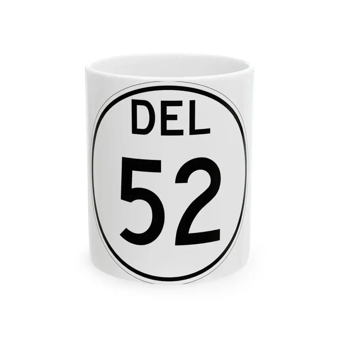 Delaware 52 1964 (Delaware) (Road Sign) White Coffee Mug 11oz - Go Mug Yourself