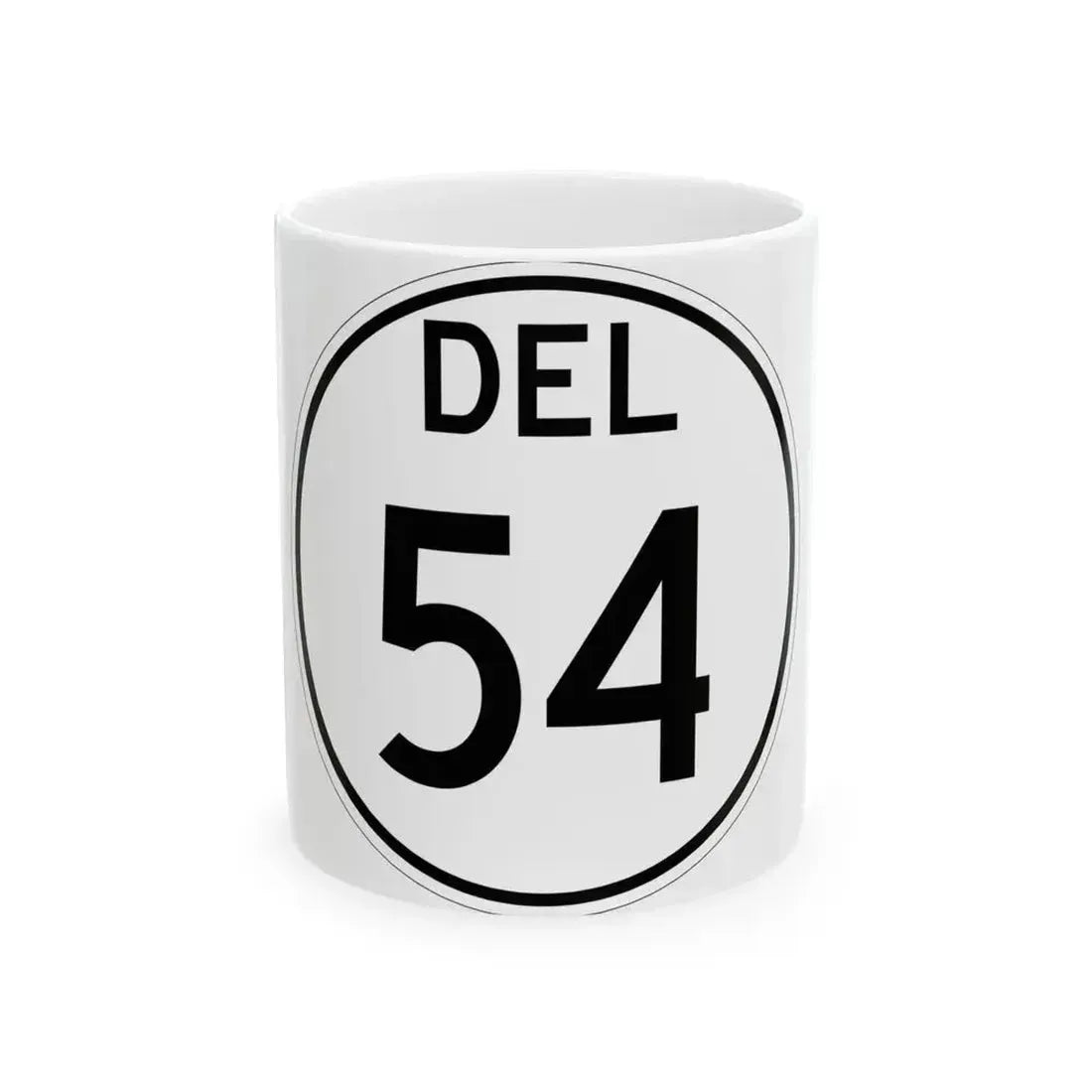 Delaware 54 1964 (Delaware) (Road Sign) White Coffee Mug 11oz - Go Mug Yourself