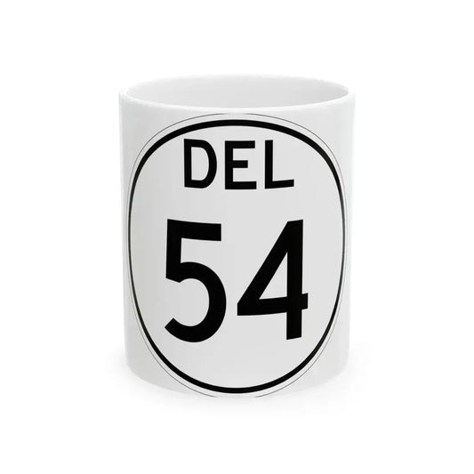 Delaware 54 1964 (Delaware) (Road Sign) White Coffee Mug 11oz - Go Mug Yourself