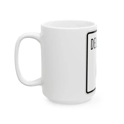 Delaware 6 1955 (Delaware) (Road Sign) White Coffee Mug - Go Mug Yourself