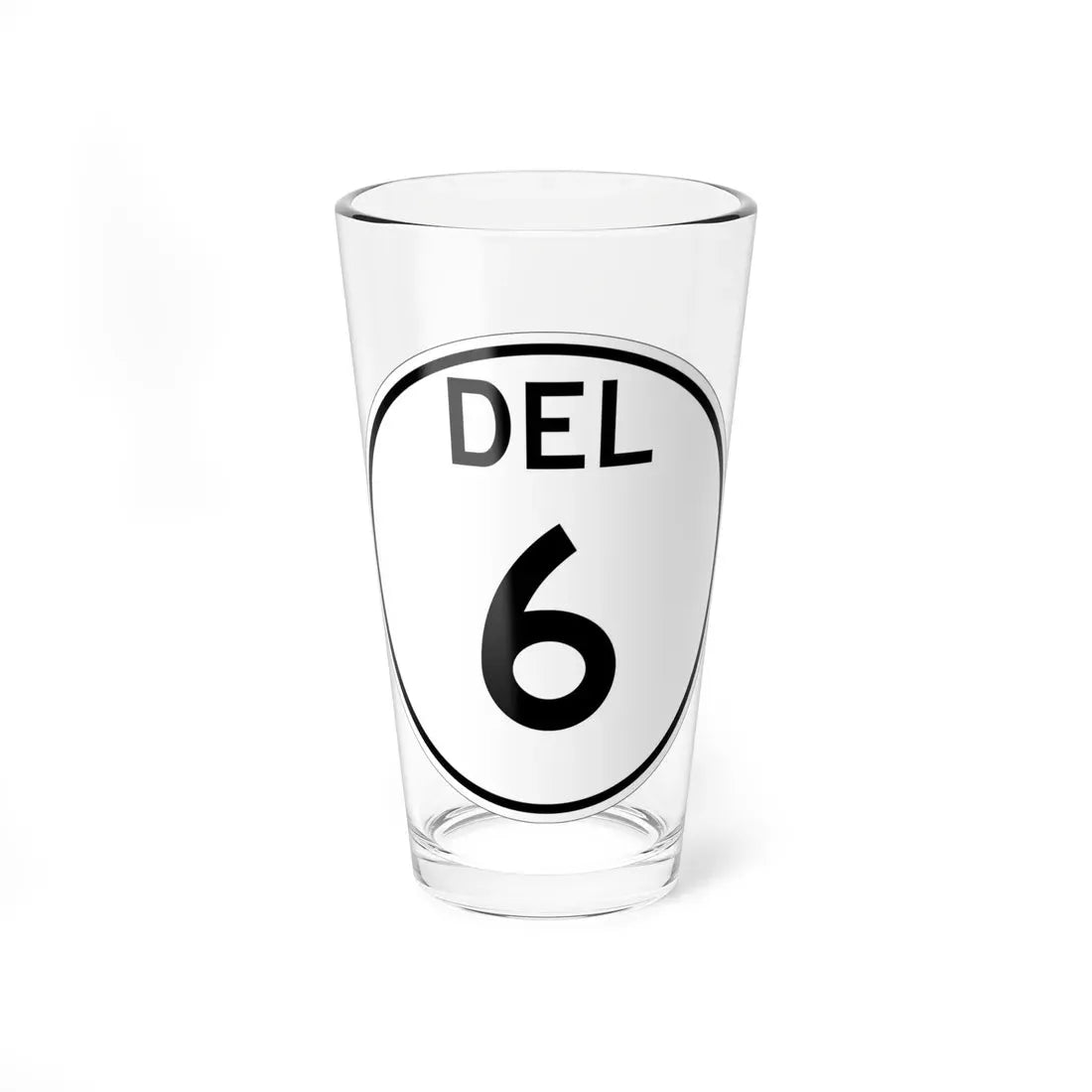 Delaware 6 1964 (Delaware) (Road Sign) Pint Glass 16oz 16oz - Go Mug Yourself