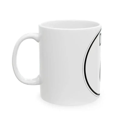 Delaware 6 1964 (Delaware) (Road Sign) White Coffee Mug - Go Mug Yourself