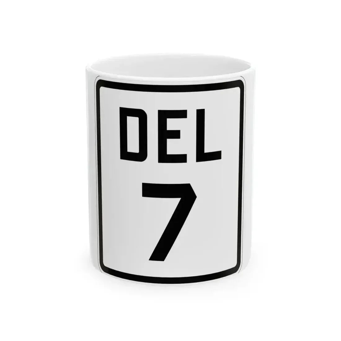 Delaware 7 1926 (Delaware) (Road Sign) White Coffee Mug 11oz - Go Mug Yourself