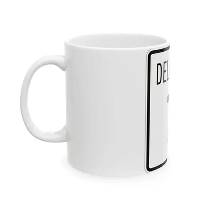 Delaware 7 1955 (Delaware) (Road Sign) White Coffee Mug - Go Mug Yourself