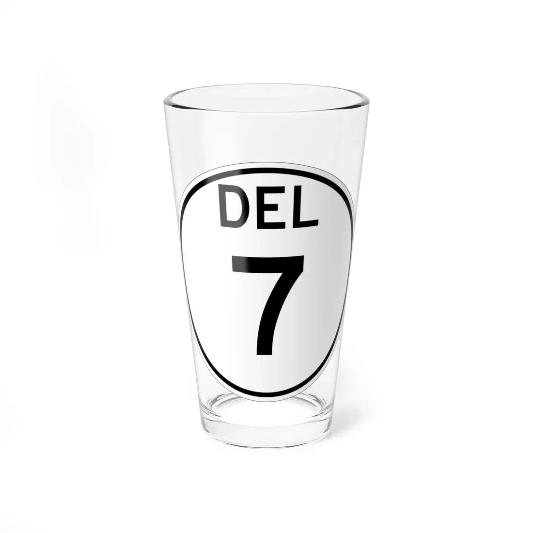 Delaware 7 1964 (Delaware) (Road Sign) Pint Glass 16oz 16oz - Go Mug Yourself