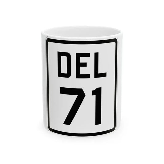 Delaware 71 1926 (Delaware) (Road Sign) White Coffee Mug 11oz - Go Mug Yourself