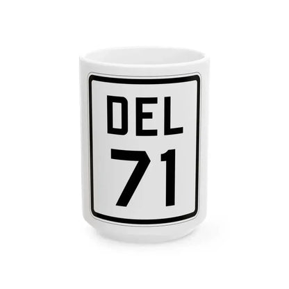 Delaware 71 1926 (Delaware) (Road Sign) White Coffee Mug 15oz - Go Mug Yourself