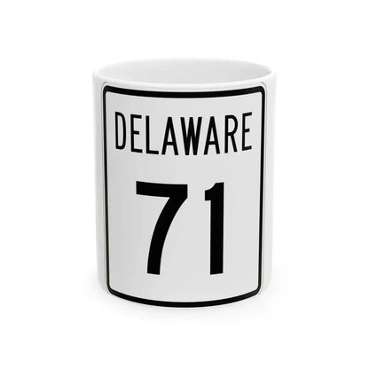 Delaware 71 1955 (Delaware) (Road Sign) White Coffee Mug 11oz - Go Mug Yourself
