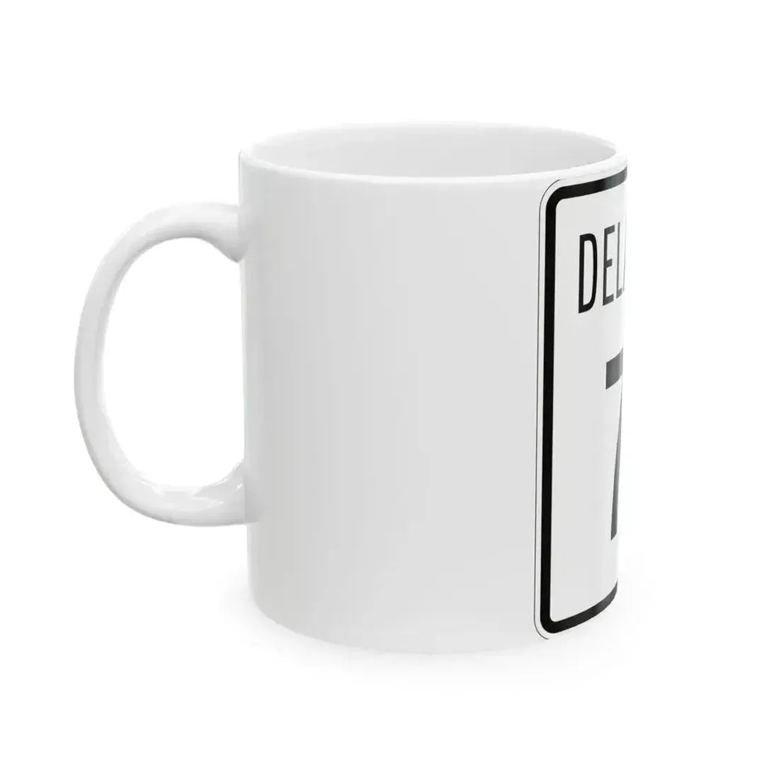 Delaware 71 1955 (Delaware) (Road Sign) White Coffee Mug - Go Mug Yourself