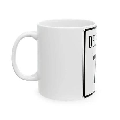 Delaware 71 1955 (Delaware) (Road Sign) White Coffee Mug - Go Mug Yourself